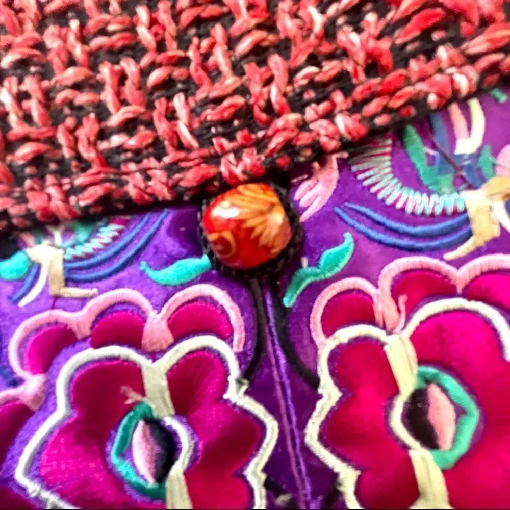 Embroidered crossbody bag